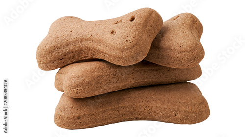 Cuadro en lienzo Stack of bone-shaped dog biscuits
