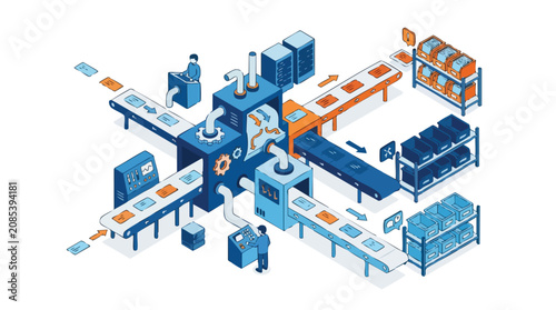 Isometric Support Ticket Automation Process