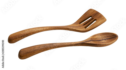 Φωτογραφία Wooden spatula and spoon set for cooking