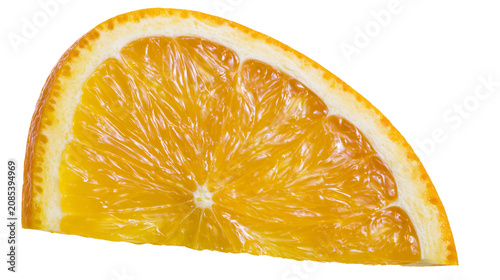 Cuadro en lienzo Orange slice with white pith and juicy segments