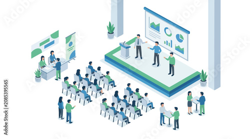 Isometric Startup Accelerator Presentation
