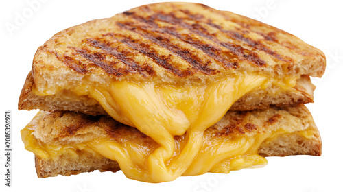 Canvas Print Grilled Cheese Sandwich with Melted Gooey Cheese
