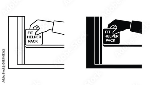 Premium Fit helper pack vector icon for organizational tools Vector Icon Isolated on White Background