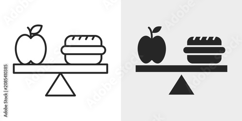Foto Balanced Diet Icon represents healthy eating with nutritious and well-balanced meals