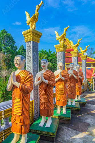 Wat Krom is a Buddhist temple located on a small hill on Santipheap Street where about 3 kilometers from the provincial town of Sihanoukville, Cambodia