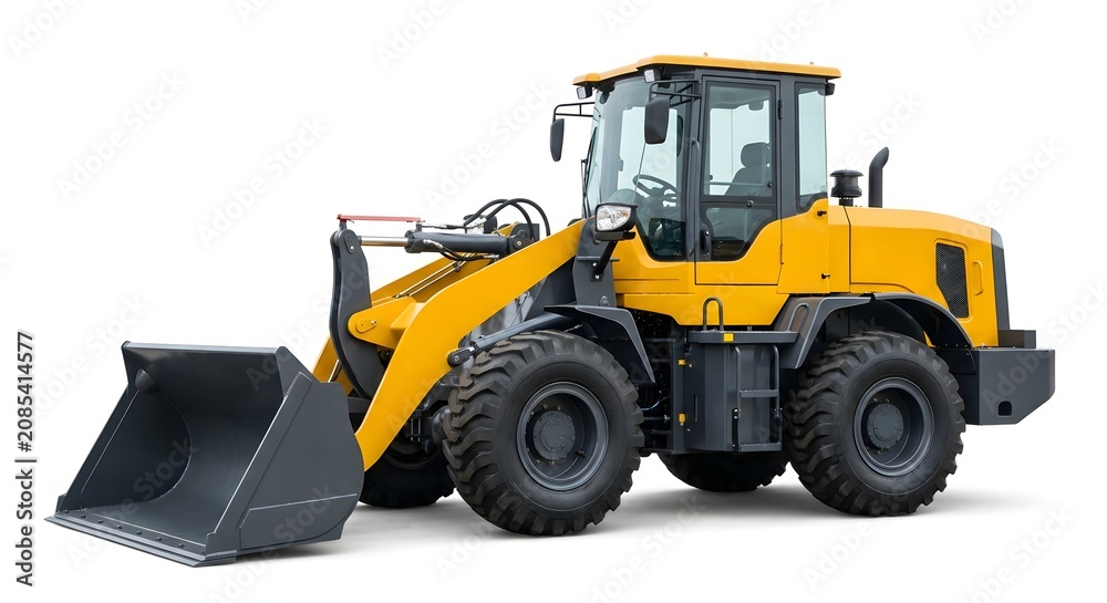 Fototapeta premium Compact Wheel Loader Isolated on White Background