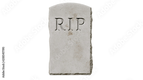 Φωτογραφία Stone tombstone with RIP inscription