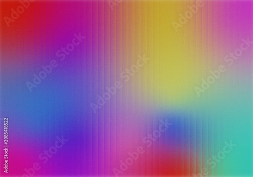 A vibrant abstract composition featuring smooth flowing wavy lines with a dynamic chromatic gradient transition in a soft multi-colored digital art style background pattern