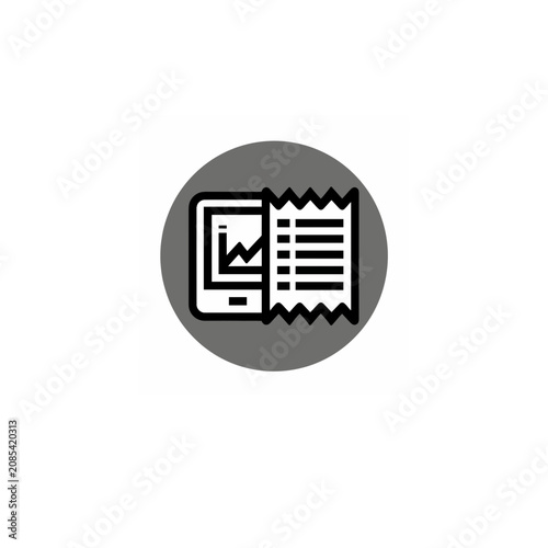 Invoice Checking Tablet Dashboard Badge Icon