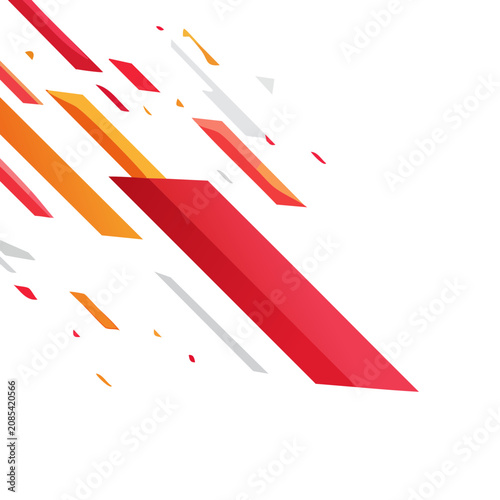 Abstract geometric arrows and shapes vector design
