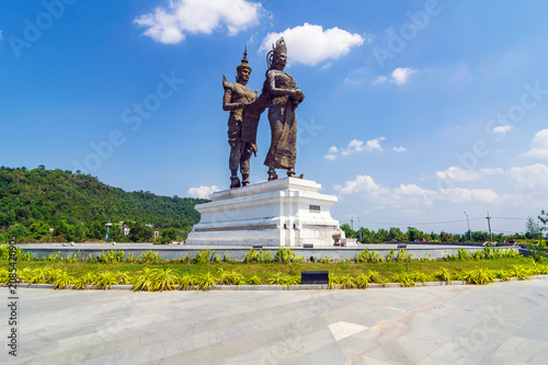 The Preah Thong and Neang Neak statue symbolises the birth of Khmer land, culture, traditions and civilisation of Cambodia. Located at the Bet Trang Commune in the city Prey Nob Distric,Sihanoukville