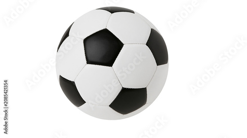 Fotografie Classic black and white soccer ball with pentagonal and hexagonal panels