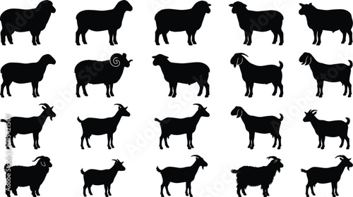 Foto Beer Brewing Process and Oktoberfest Pub Black Silhouette Vector Icons Set