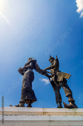 The Preah Thong and Neang Neak statue symbolises the birth of Khmer land, culture, traditions and civilisation of Cambodia. Located at the Bet Trang Commune in the city Prey Nob Distric,Sihanoukville