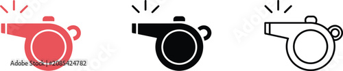 Foto Sport whistle simple flat icon vector illustration