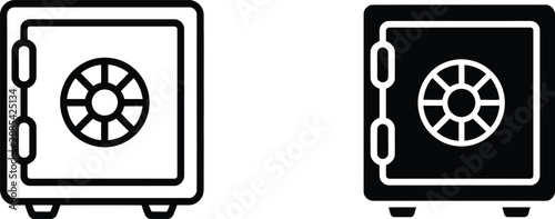 Security safe box icons vector illustration