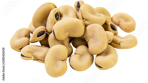 Cuadro en lienzo Pile of dried fava beans with dark seeds