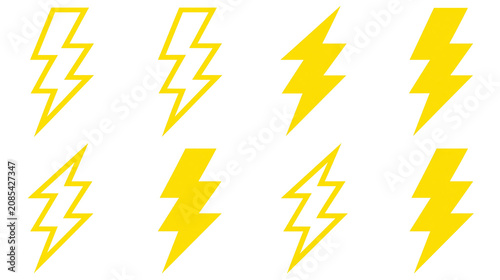 Yellow lightning bolt symbols