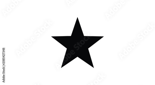 Foto Five pointed star shape against a white background a dark silhouette