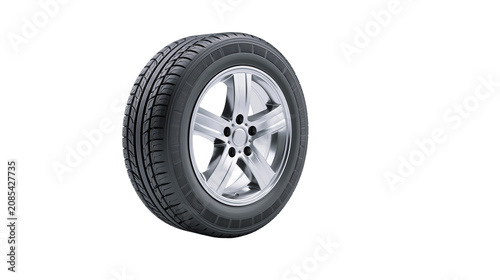 Photos Car wheel with alloy rim and black tire