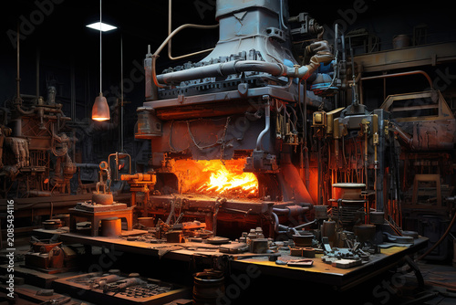 Excellent Liquid steel is poured from a metallurgical ladle