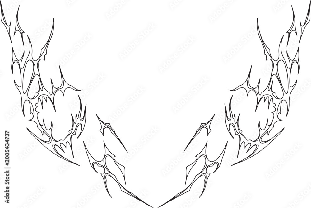 Fototapeta premium tribal cybersiglism tattoo design