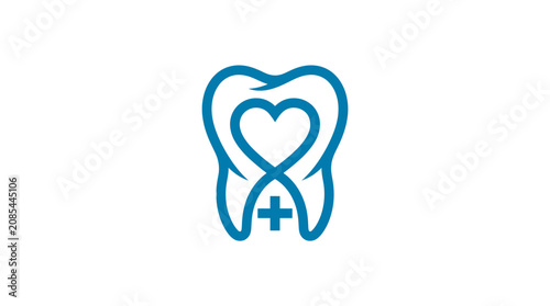 Dental Care Tooth Icon Symbol.