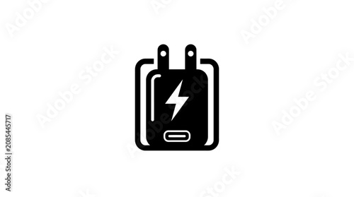 Obraz na plátne Electric Plug with Lightning Bolt Symbol.