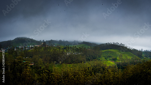 Monsoon Landscape and tourism in Munnar Kerala India