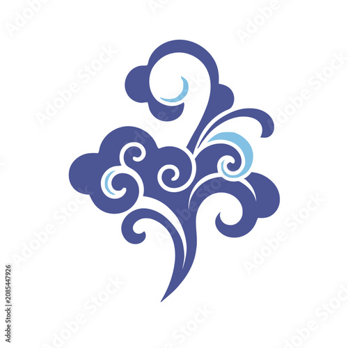 Abstract Swirls and Clouds Design