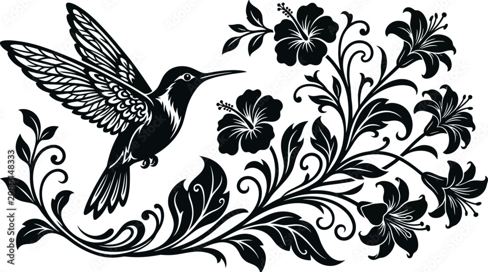 Fototapeta premium seamless pattern with flowers