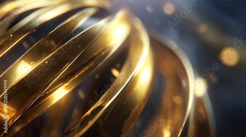 Abstract Golden Swirls