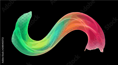 Fotografie Gradient Shape Green Red Overlay Vector Abstract Modern Background svg png