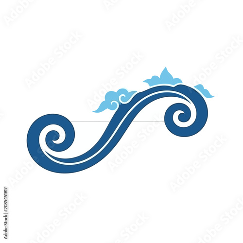 Abstract Swirl with Clouds