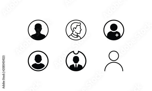 Collection of user profile icons for digital platforms.