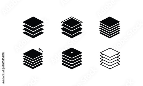 Layered square icons representing stacking elements.
