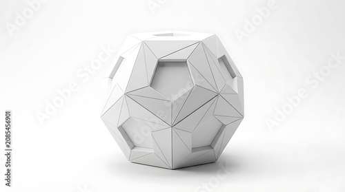 Isolated Polygonal Box on white background