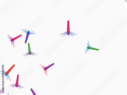 Foto Iridescent Dragonfly Wings Garden Insect Background