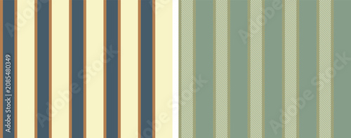 Autumn vertical stripe pattern set. vertical and horizontal herringbone striped line seamless abstract design for textile print.modern fashion textile print. 