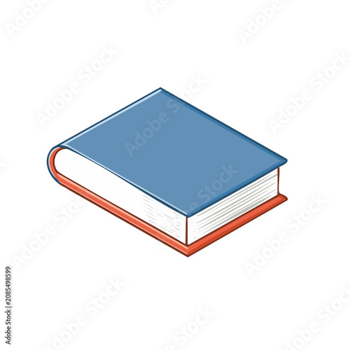 Flat illustration of a closed hardcover book