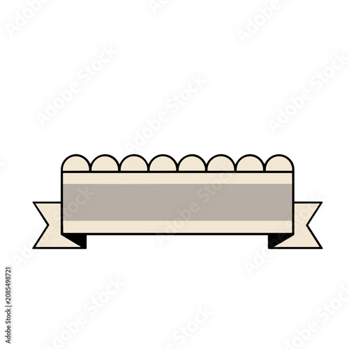 Orange Ribbon Banner Label