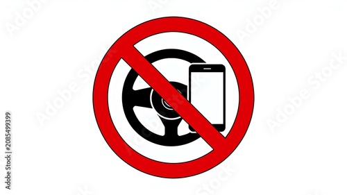 No driving, phone use, prohibited sign, road rule, traffic symbol