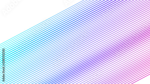 Tableau sur toile Modern abstract geometric pattern with fading neon lines and smooth color gradie