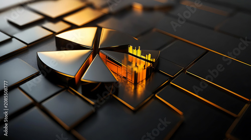Ultra-realistic golden finance background with stock market graphs, money, gold bars, candlestick charts, luxury infographic design.