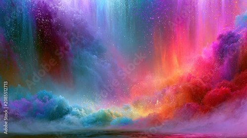 Creative mindset imagination inspiration artistic innovation cognitive flexibility copy space creative design theme ethereal Blend mode colorful abstract studio backdrop.