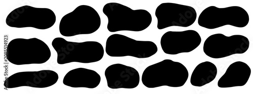 Foto Organic squishy blob with abstract irregular form for playful poster and tag