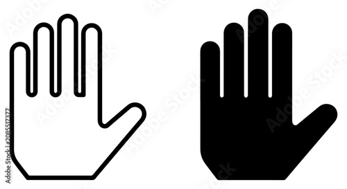 Fotografía hand stop gesture vector icon