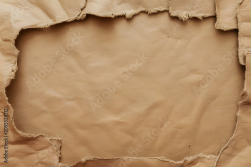 Close-up of torn paper with empty space for design or text