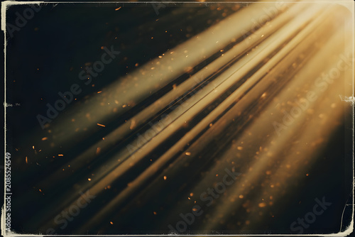 Sunlight Rays Streaming Through Dust Particles in Dark Space