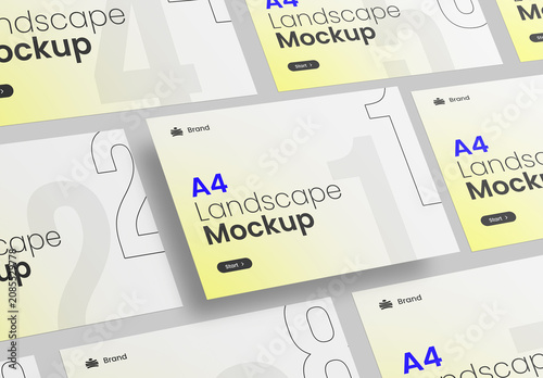 A4 Landscape Mockup